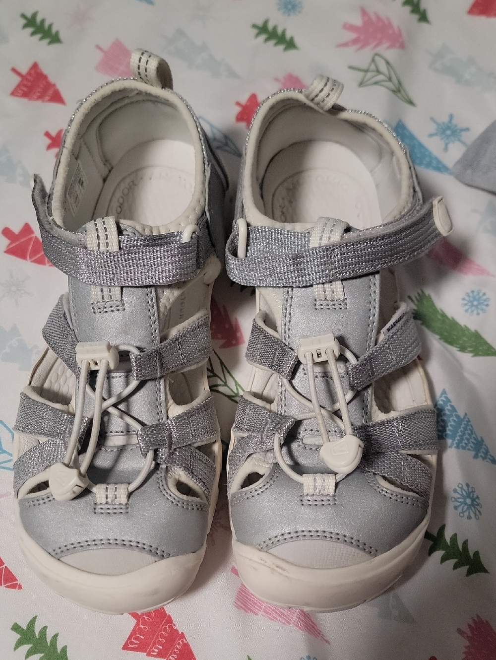 Keen Silver Glitter Closed-Toe Kids Sandals